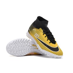 Nike Air Zoom Mercurial Superfly IX Elite TF High Black Yellow Women/Men Football Boots