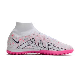 Nike Air Zoom Mercurial Superfly IX Elite TF High White Pink Women/Men Football Boots