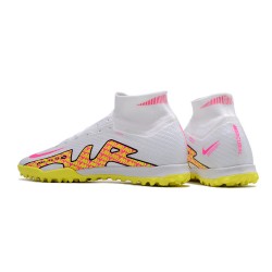 Nike Air Zoom Mercurial Superfly IX Elite TF High White Yellow Women/Men Football Boots