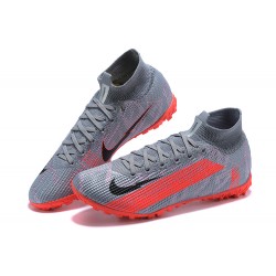 Nike Mercurial Superfly VII 7 Elite TF Gray Orange High Men Football Boots