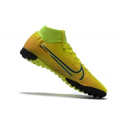 Nike Mercurial Superfly VII Club TF Red Light/Green Black Yellow High Men Football Boots