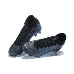 Nike Superfly 7 Elite SE FG Mixtz Black Blue High Men Football Boots