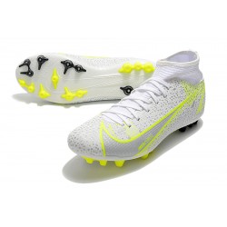 Nike Superfly 8 Academy AG High White Yellow Women/Men Football Boots