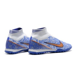 Nike Superfly 8 Academy TF Blue Gold White Men High Football Boots