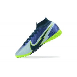 Nike Superfly 8 Academy TF Green White Blue Silver High Men Football Boots