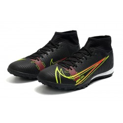 Nike Superfly 8 Academy TF High Black Yellow Men Football Boots