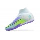 Nike Superfly 8 Academy TF LightPurple Green Yellow White High Men Football Boots