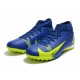 Nike Superfly 8 Academy TF Low Dark Blue Yellow Men Football Boots