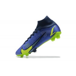 Nike Superfly 8 Elite FG Blue Green Black High Men Football Boots