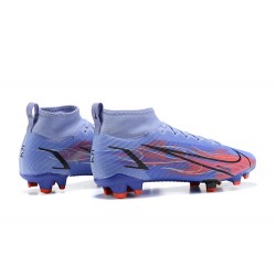 Nike Superfly 8 Elite FG LightPurple Orange Black High Men Football Boots