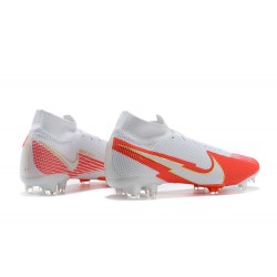 Nike Superfly VII 7 Elite SE FG Light/Orange White High Men Football Boots