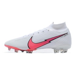 Nike Superfly VII 7 Elite SE FG White Pink Blue High Men Football Boots