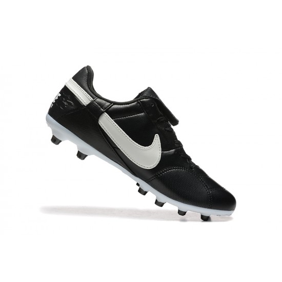 Nike The Premier III FG Black and White Men's Football Boots