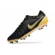 Nike Tiempo Legend 10 Elite FG Black Yellow Men's Football Boots