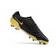 Nike Tiempo Legend 10 Elite FG Black Yellow Men's Football Boots