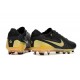 Nike Tiempo Legend 10 Elite FG Black Yellow Men's Football Boots