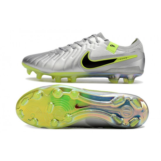 Nike Tiempo Legend 10 Elite FG Silver Men's Football Boots