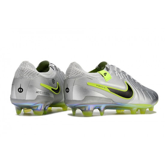 Nike Tiempo Legend 10 Elite FG Silver Men's Football Boots