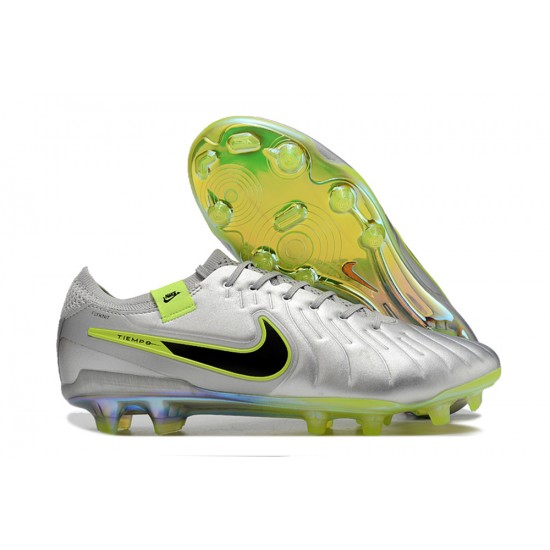 Nike Tiempo Legend 10 Elite FG Silver Men's Football Boots