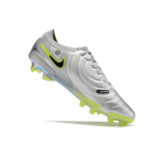 Nike Tiempo Legend 10 Elite FG Silver Men's Football Boots