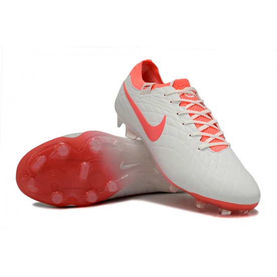 Nike Tiempo Legend 10 Elite FG White Pink Men's Football Boots