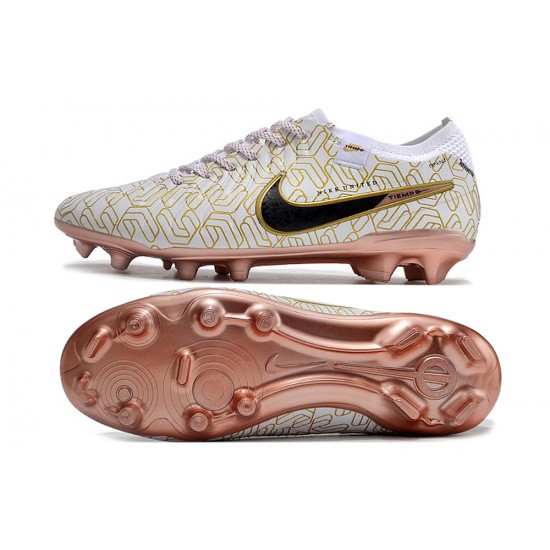 Women/Men Nike Tiempo Legend 10 Elite FG Gold White Football Boots