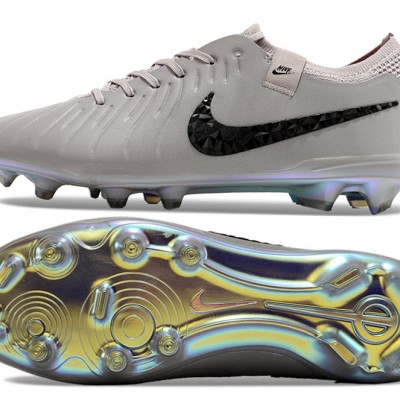 Women/Men Nike Tiempo Legend 10 Elite FG Grey Gold Football Boots