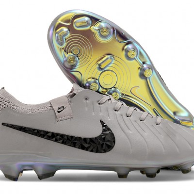 Women/Men Nike Tiempo Legend 10 Elite FG Grey Gold Football Boots