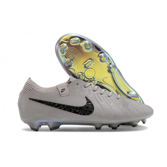 Women/Men Nike Tiempo Legend 10 Elite FG Grey Gold Football Boots