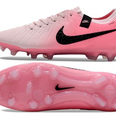 Women/Men Nike Tiempo Legend 10 Elite FG Pink and White Football Boots