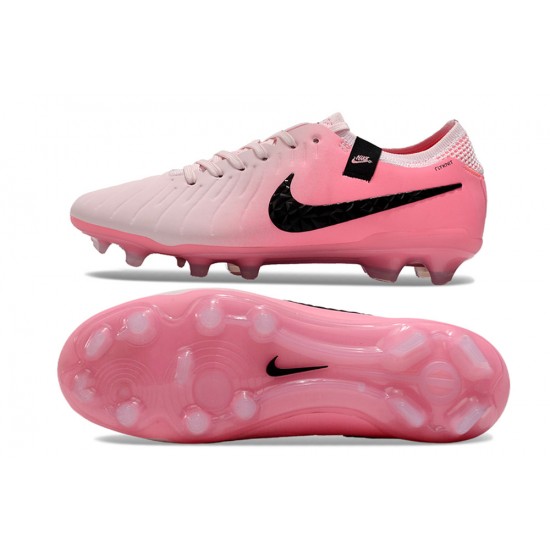 Women/Men Nike Tiempo Legend 10 Elite FG Pink and White Football Boots