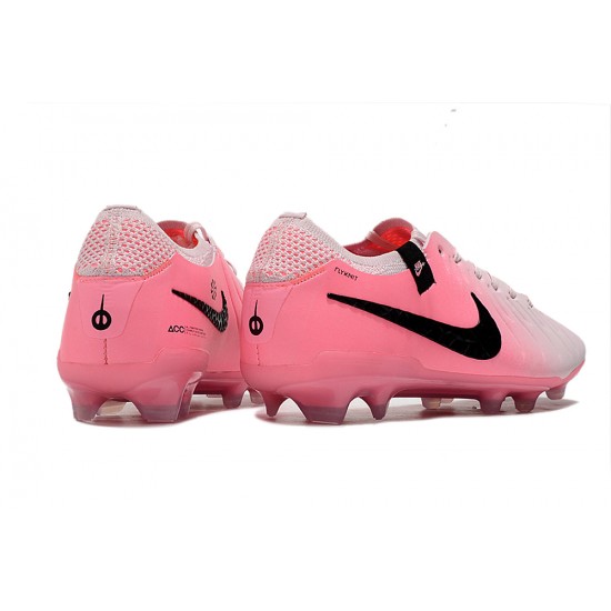 Women/Men Nike Tiempo Legend 10 Elite FG Pink and White Football Boots