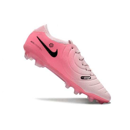 Women/Men Nike Tiempo Legend 10 Elite FG Pink and White Football Boots