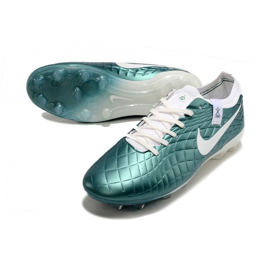 Women/Men Nike Tiempo Legend 10 Elite FG Teal White Football Boots