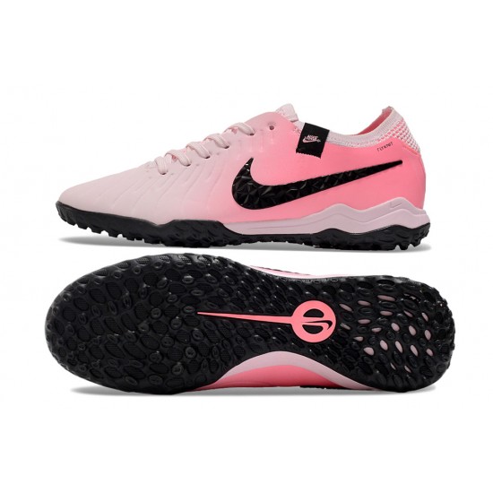 Women/Men Nike Tiempo Legend 10 Elite TF Pink Black Football Boots