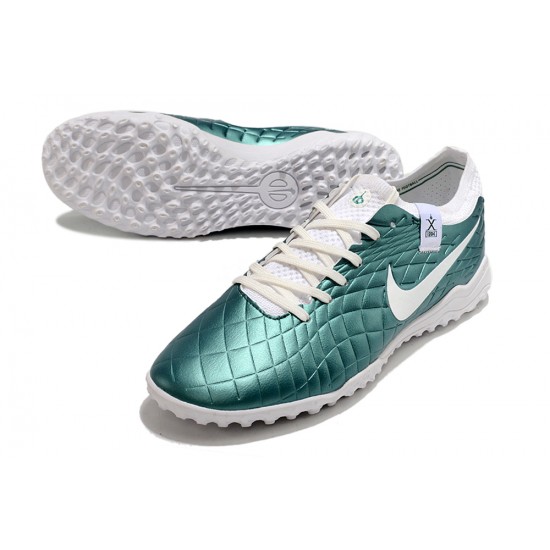 Women/Men Nike Tiempo Legend 10 Elite TF Teal White Football Boots