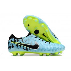 Nike Tiempo Legend 10 Elite FG Low Football Boots Blue Black Green For Men 