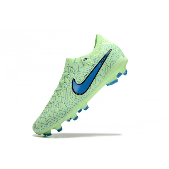 Nike Tiempo Legend 10 Elite FG Low Football Boots Green Blue For Men 