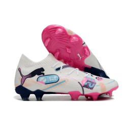 Puma Future FG White and Pink Men's Football Boots