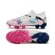 Puma Future FG White and Pink Men's Football Boots