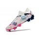 Puma Future FG White and Pink Men's Football Boots