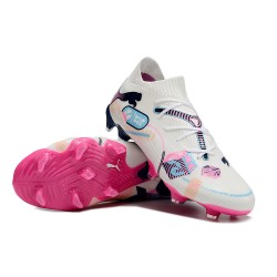 Puma Future FG White and Pink Men's Football Boots