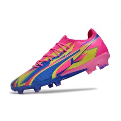 Puma Ultra Ultimate FG Men's Pink Blue Football Boots