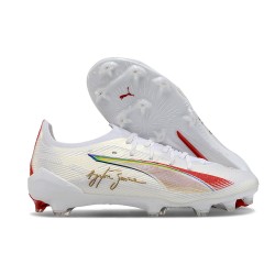 Puma Ultra Ultimate FG Men's White and Gold Football Boots