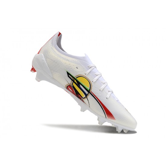 Puma Ultra Ultimate FG Men's White and Gold Football Boots