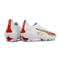 Puma Ultra Ultimate FG Men's White and Gold Football Boots