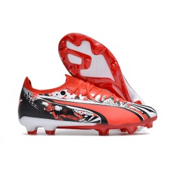 Puma Ultra Ultimate FG Red Black Men's Football Boots