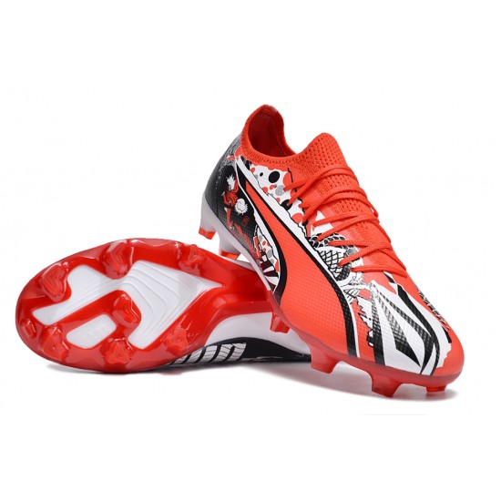 Puma Ultra Ultimate FG Red Black Men's Football Boots