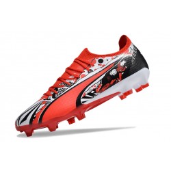 Puma Ultra Ultimate FG Red Black Men's Football Boots