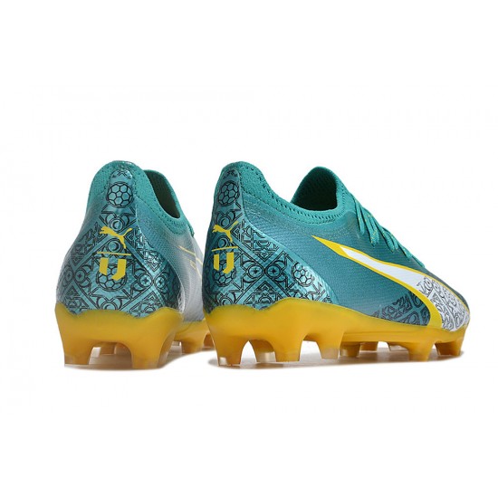 Puma Ultra Ultimate FG Teal Yellow Men's Football Boots